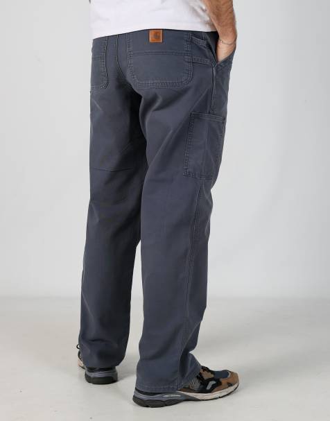 Vintage Carhartt 32x32 canvas carpenter jeans in navy blue - view 1