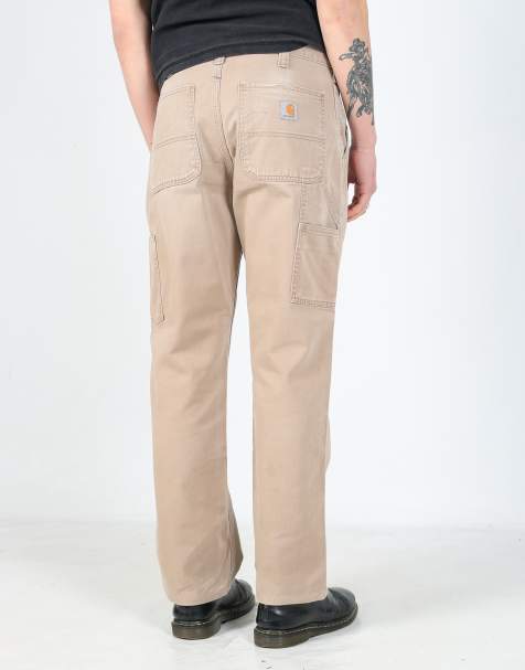 Vintage Carhartt 32x32 canvas carpenter jeans in tan - view 1
