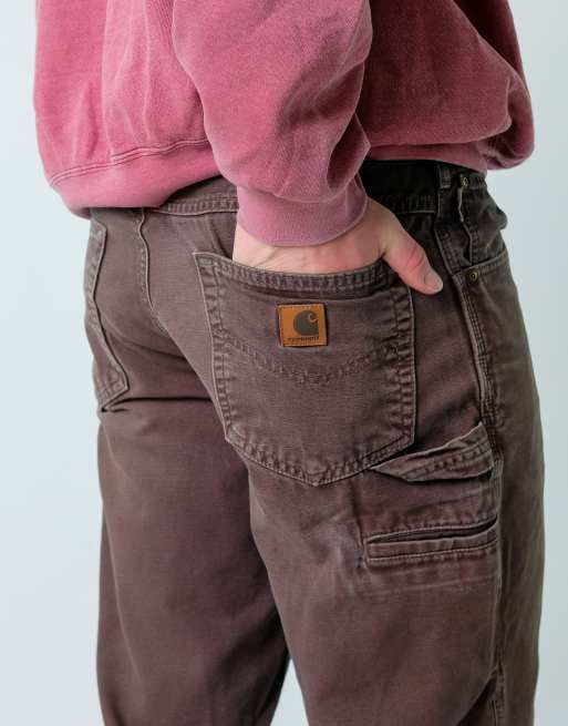 Vintage Carhartt 32x32 Denim Carpenter Baggy Jeans Brown