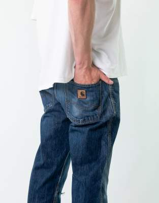 Vintage Carhartt 32x32 Denim Jeans Navy Blue