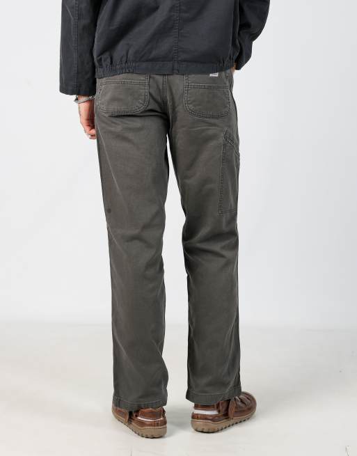 Vintage Carhartt 32x32 woven straight pants in charcoal grey