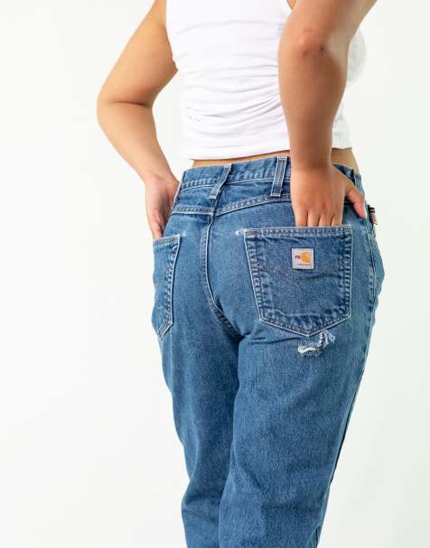 Vintage Carhartt 32x34 Denim Carpenter Jeans Blue - view 1