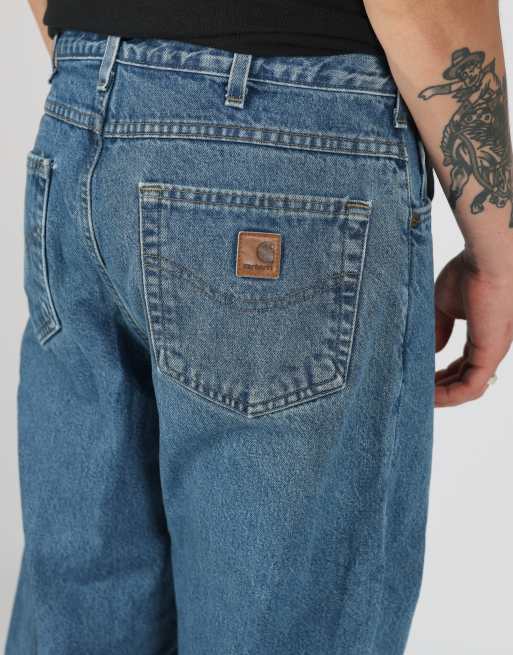 Vintage Carhartt 32x34 denim jeans in blue, 4 of 4