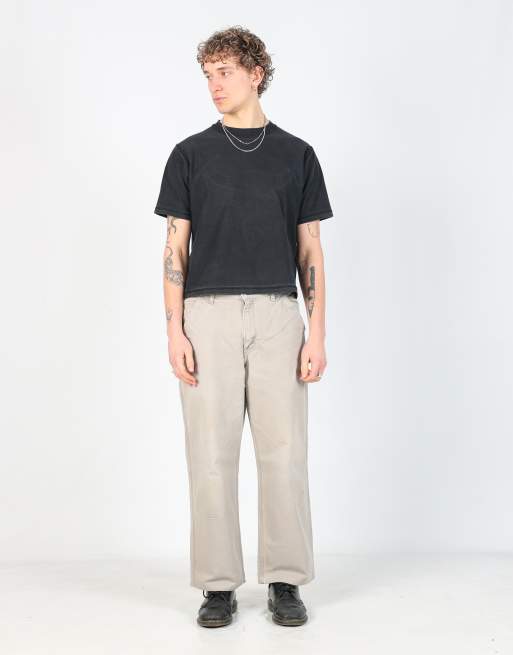 Vintage Carhartt 33x30 canvas carpenter jeans in beige