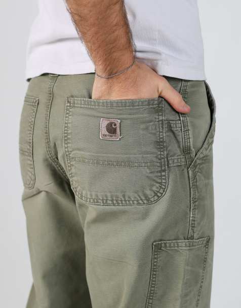 Vintage Carhartt 33x30 woven cargo pants in light green - view 1