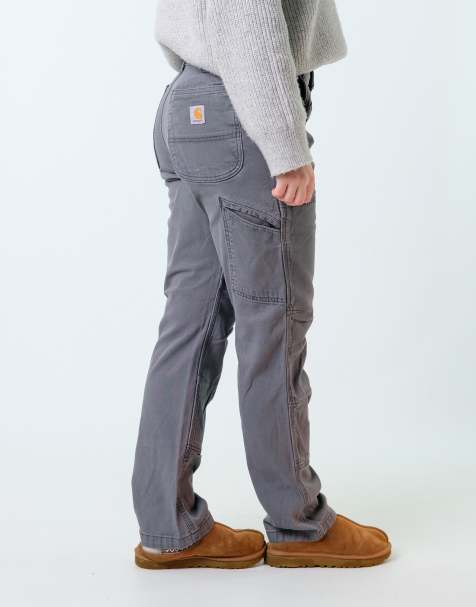 Vintage Carhartt 33x32 Canvas Carpenter Baggy Jeans Charcoal Grey - view 1
