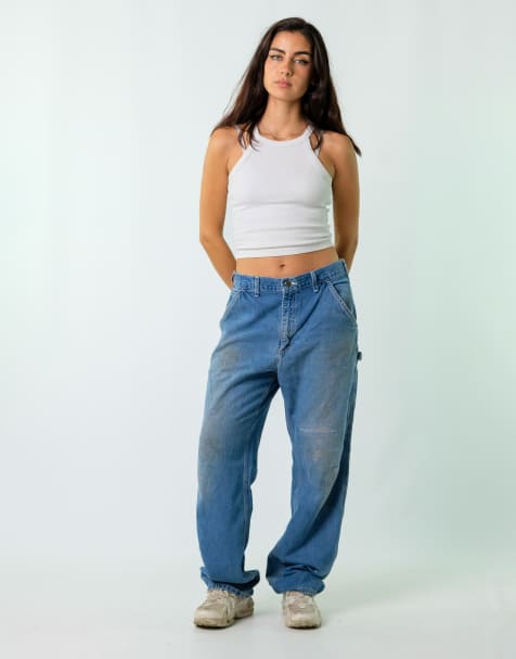 Vintage Carhartt 33x32 Denim Jeans Blue - view 1