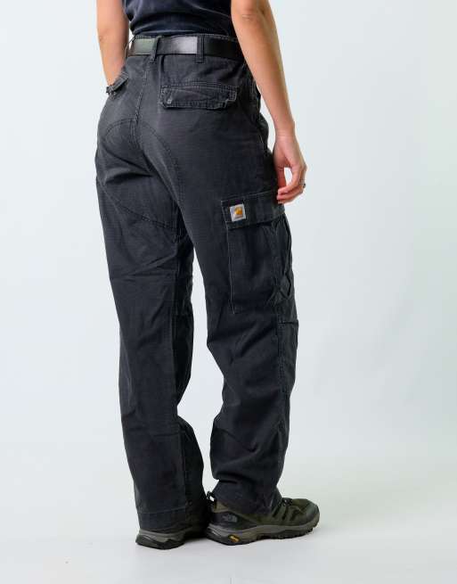 Vintage Carhartt 33x32 Woven Cargo Pants Black