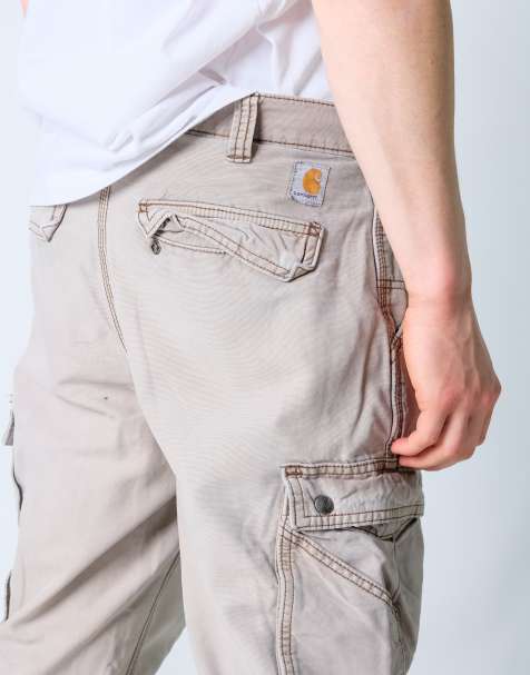 Vintage Carhartt 33x34 Canvas Carpenter Baggy Jeans Cream - view 1
