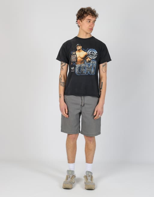 Vintage Carhartt 34x20 canvas carpenter baggy shorts in grey