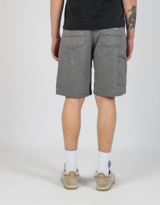 Vintage Carhartt 34x20 canvas carpenter baggy shorts in grey, 2 of 4
