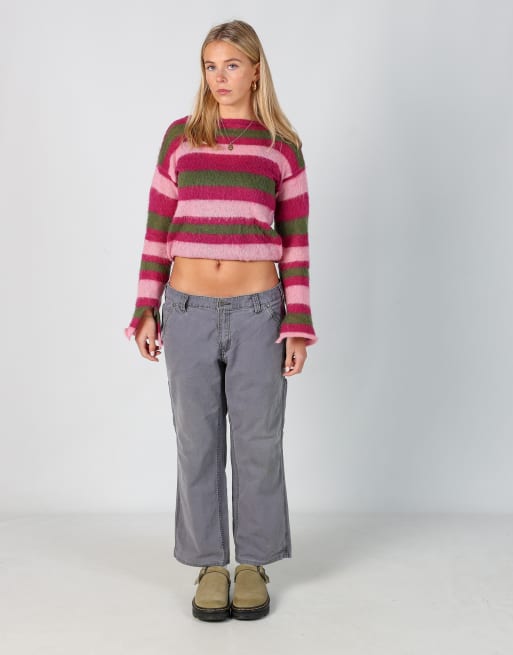 Vintage Carhartt 34x26 canvas carpenter jeans in grey, 2 of 4
