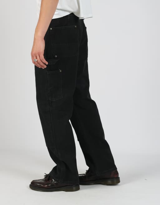 Vintage Carhartt 34x30 canvas carpenter jeans in black