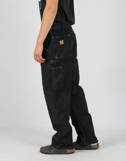 Vintage Carhartt 34x30 canvas carpenter jeans in black