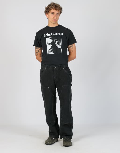 Vintage Carhartt 34x30 canvas carpenter jeans in black
