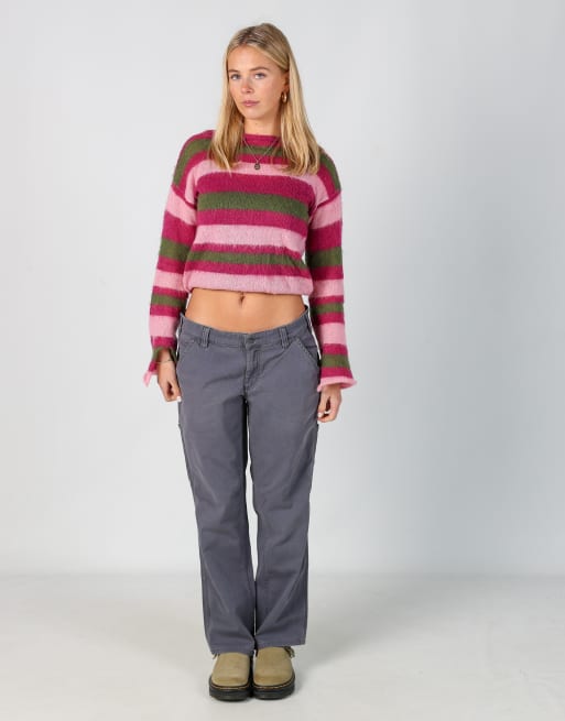 Vintage Carhartt 34x30 canvas carpenter jeans in charcoal grey, 2 of 4