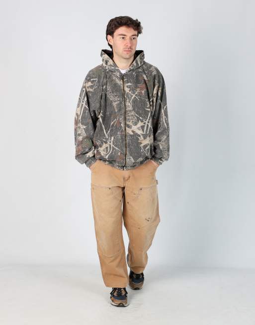 Vintage Carhartt 34x30 canvas carpenter jeans in tan