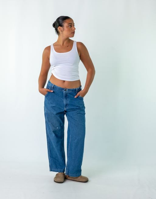 Vintage Carhartt 34x30 Denim Carpenter Jeans Blue, 2 of 4