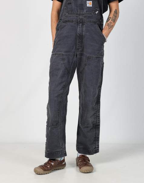 Vintage Carhartt 34x30 denim dungarees in charcoal grey - view 1