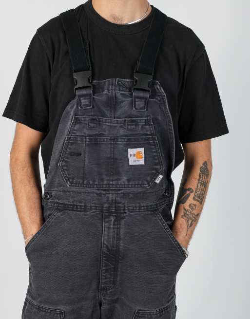 Vintage Carhartt 34x30 denim dungarees in charcoal grey, 4 of 4