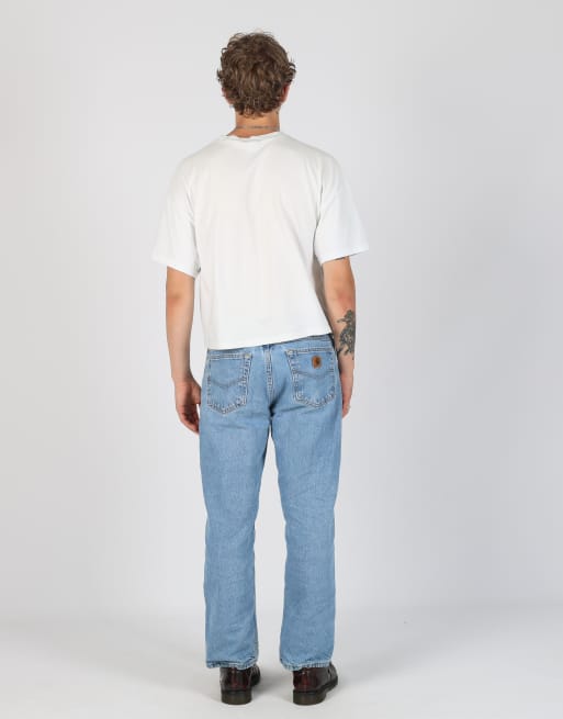 Vintage Carhartt 34x30 denim jeans in light blue, 3 of 4