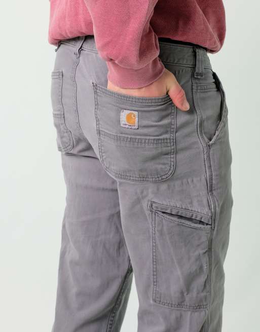 Vintage Carhartt 34x32 Canvas Carpenter Baggy Jeans Grey