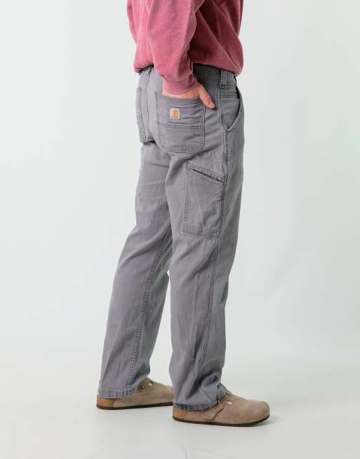 Carhartt ワークパンツ 34 x 32 グレー Vintage Carhartt 34x32 Canvas Carpenter Baggy Jeans Grey | ASOS
