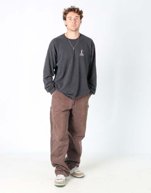 Vintage Carhartt 34x32 canvas carpenter jeans in brown