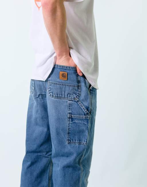 Vintage Carhartt 34x32 Denim Carpenter Baggy Jeans Blue