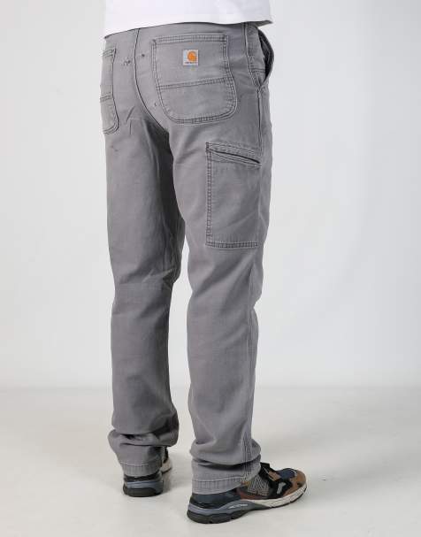 Vintage Carhartt 34x34 canvas carpenter jeans in grey - view 1