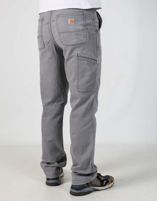 Vintage Carhartt 34x34 canvas carpenter jeans in grey