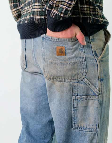 Vintage Carhartt 34x34 Denim Carpenter Baggy Jeans Blue - view 1