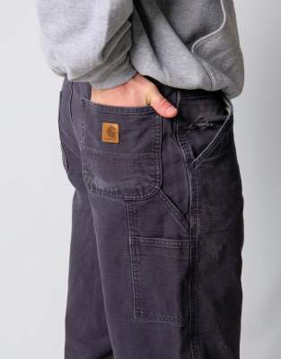 Vintage Carhartt 34x36 Canvas Carpenter Baggy Jeans Navy Blue
