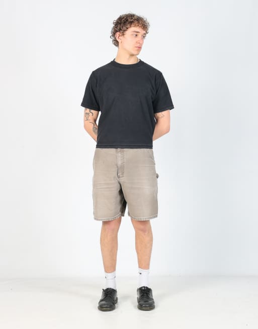 Vintage Carhartt 36x20 canvas cargo shorts in khaki green | ASOS