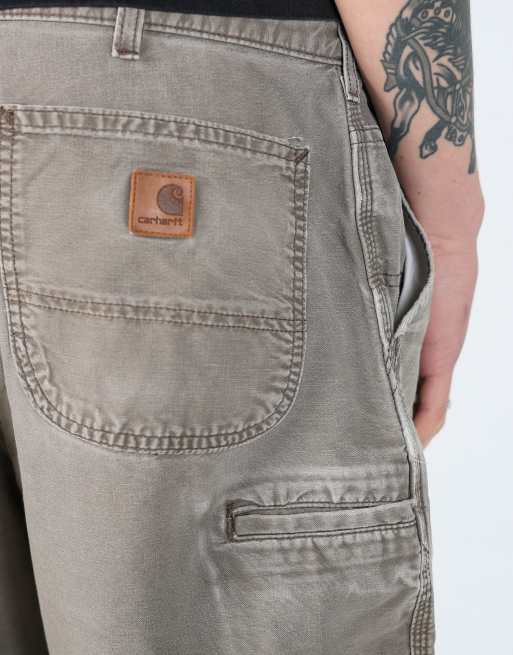 Vintage Carhartt 36x20 canvas cargo shorts in khaki green, 4 of 4