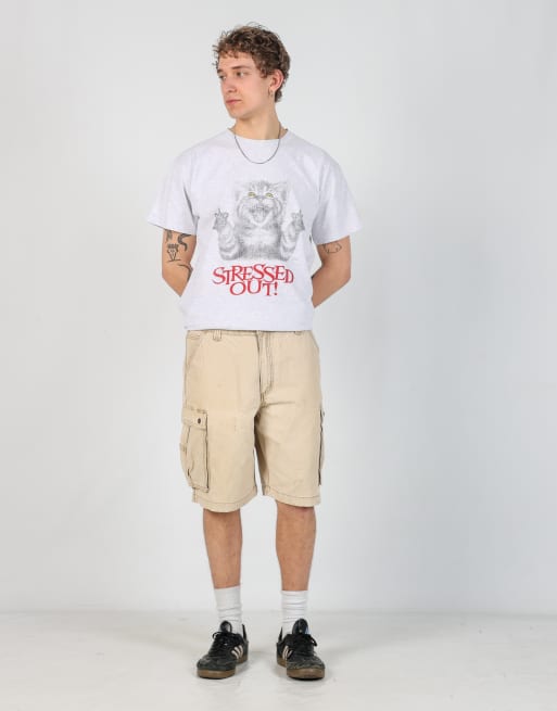 Vintage Carhartt 36x22 canvas cargo shorts in tan, 2 of 6