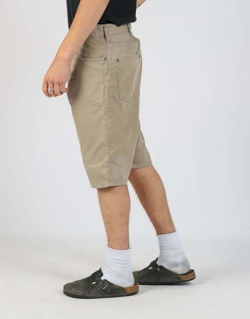 Vintage Carhartt 36x28 denim jorts shorts in beige