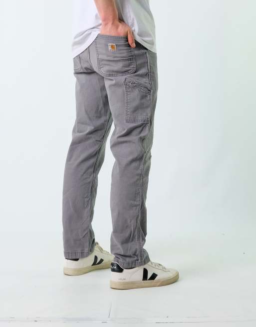 Vintage Carhartt 36x30 Canvas Carpenter Baggy Jeans Grey