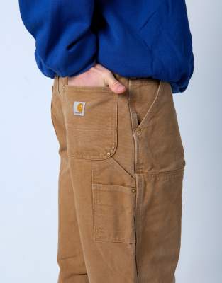 Vintage Carhartt 36x32 Canvas Carpenter Baggy Jeans Tan