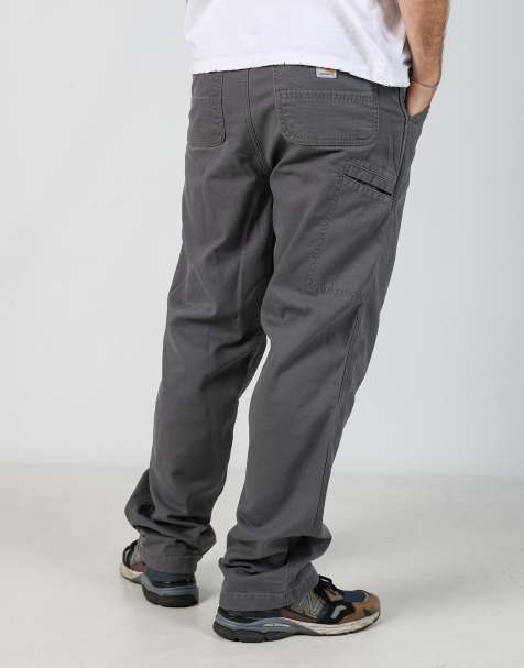 Vintage Carhartt 36x32 canvas carpenter jeans in grey - view 1