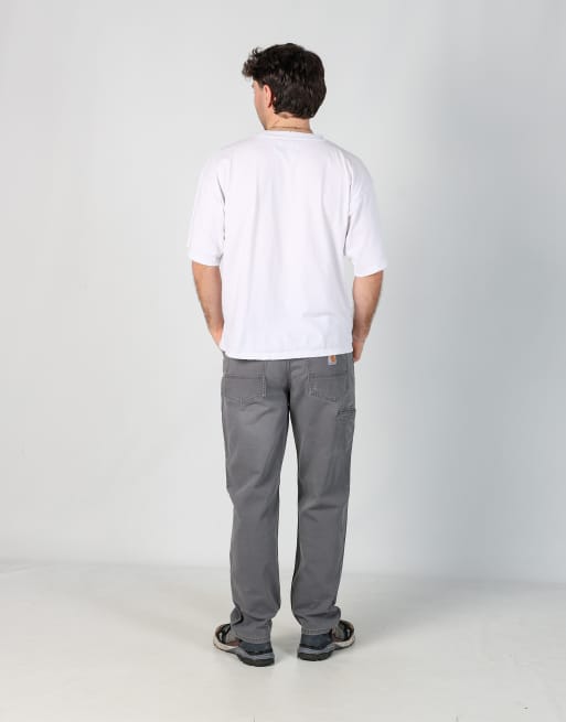 Vintage Carhartt 36x32 canvas carpenter jeans in grey, 3 of 4