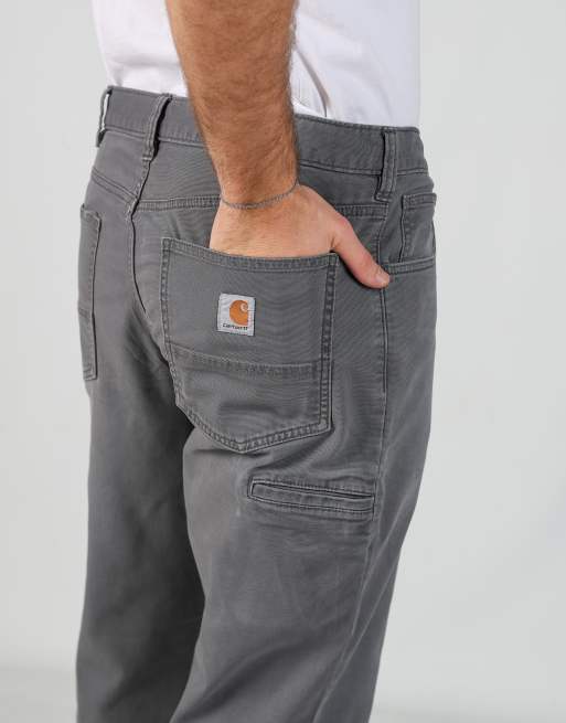 Vintage Carhartt 36x32 canvas carpenter jeans in grey, 4 of 4