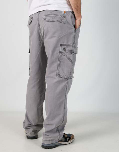 Vintage Carhartt 36x32 canvas carpenter jeans in grey - view 1