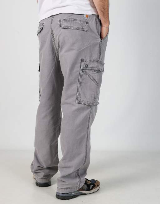 Vintage Carhartt 36x32 canvas carpenter jeans in grey