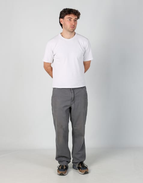 Vintage Carhartt 36x32 canvas carpenter jeans in grey - view 1