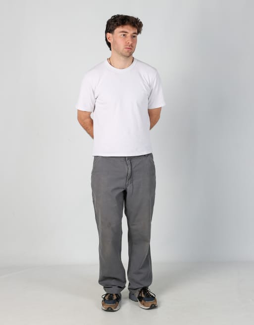 Vintage Carhartt 36x32 canvas carpenter jeans in grey