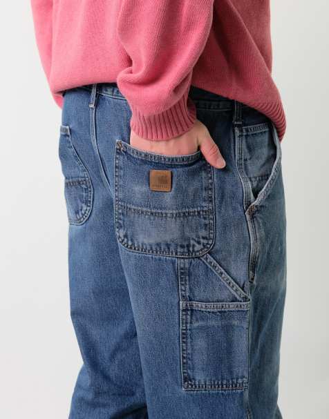Vintage Carhartt 36x32 Denim Carpenter Baggy Jeans Blue - view 1
