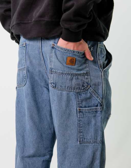 Vintage Carhartt 36x32 Denim Carpenter Baggy Jeans Blue