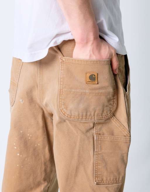 Vintage Carhartt 36x32 Denim Carpenter Baggy Jeans Brown