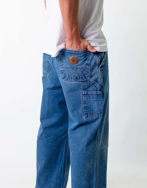 Vintage Carhartt 36x32 Denim Carpenter Jeans Blue